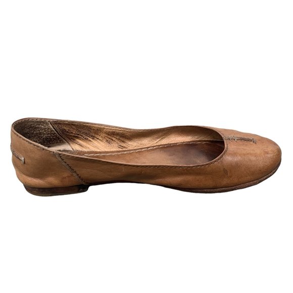 Frye Women's Carson Ballet Leather Flats in Tan Brown Size 8M - Picture 2 of 11